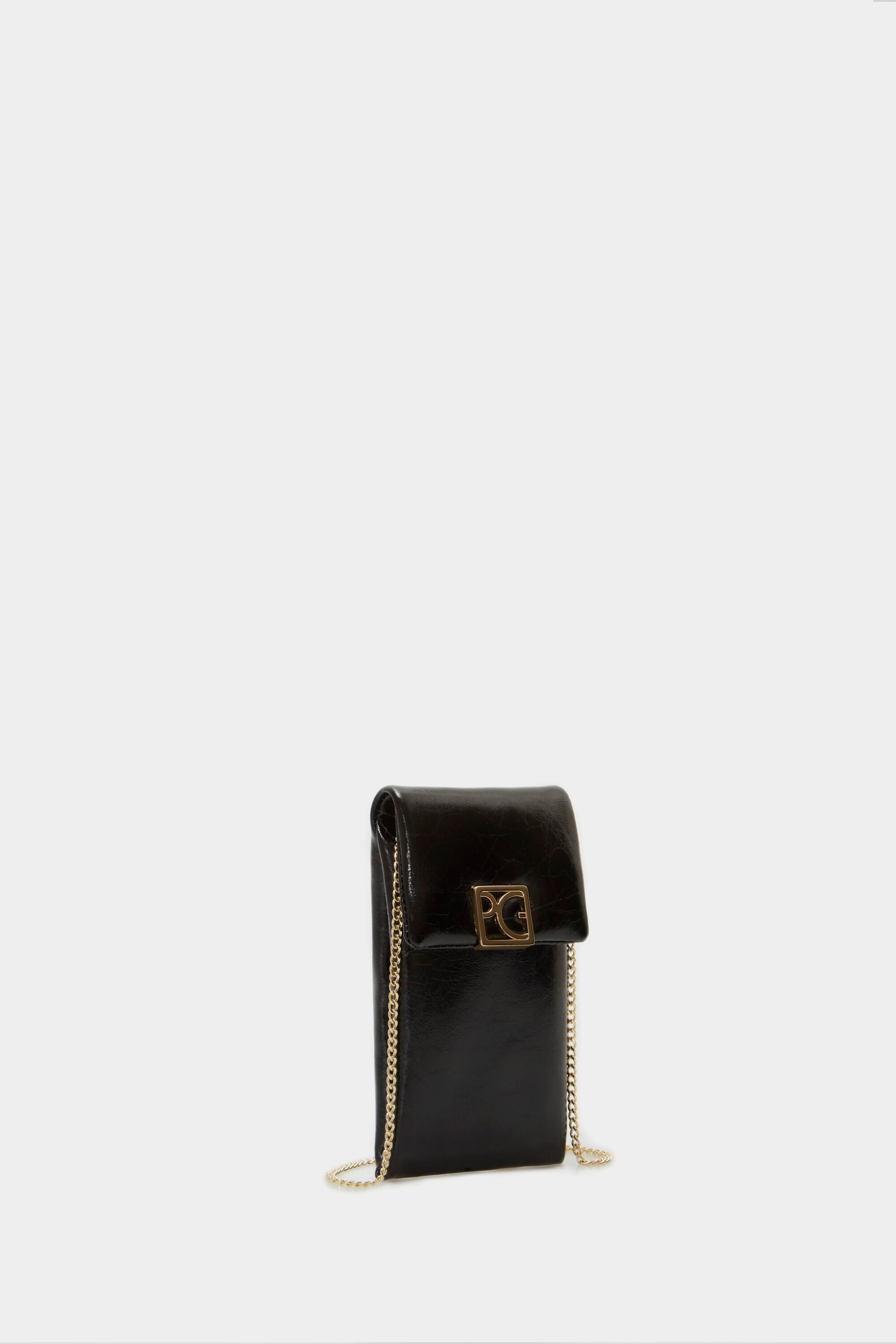 Leather crossbody strap black - Purificacion Garcia Italy