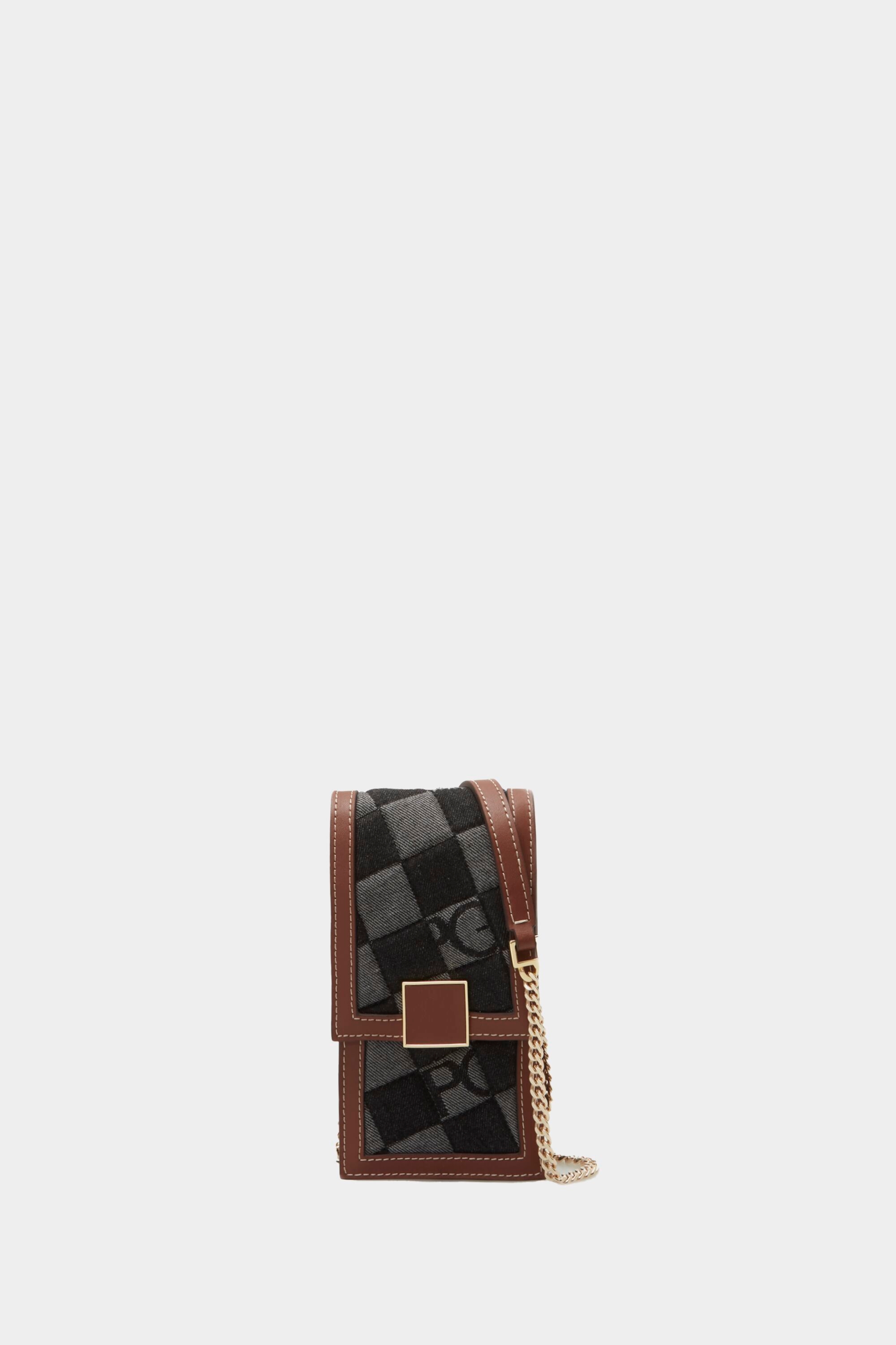 Canvas Cube Denim Bacoli mini crossbody bag