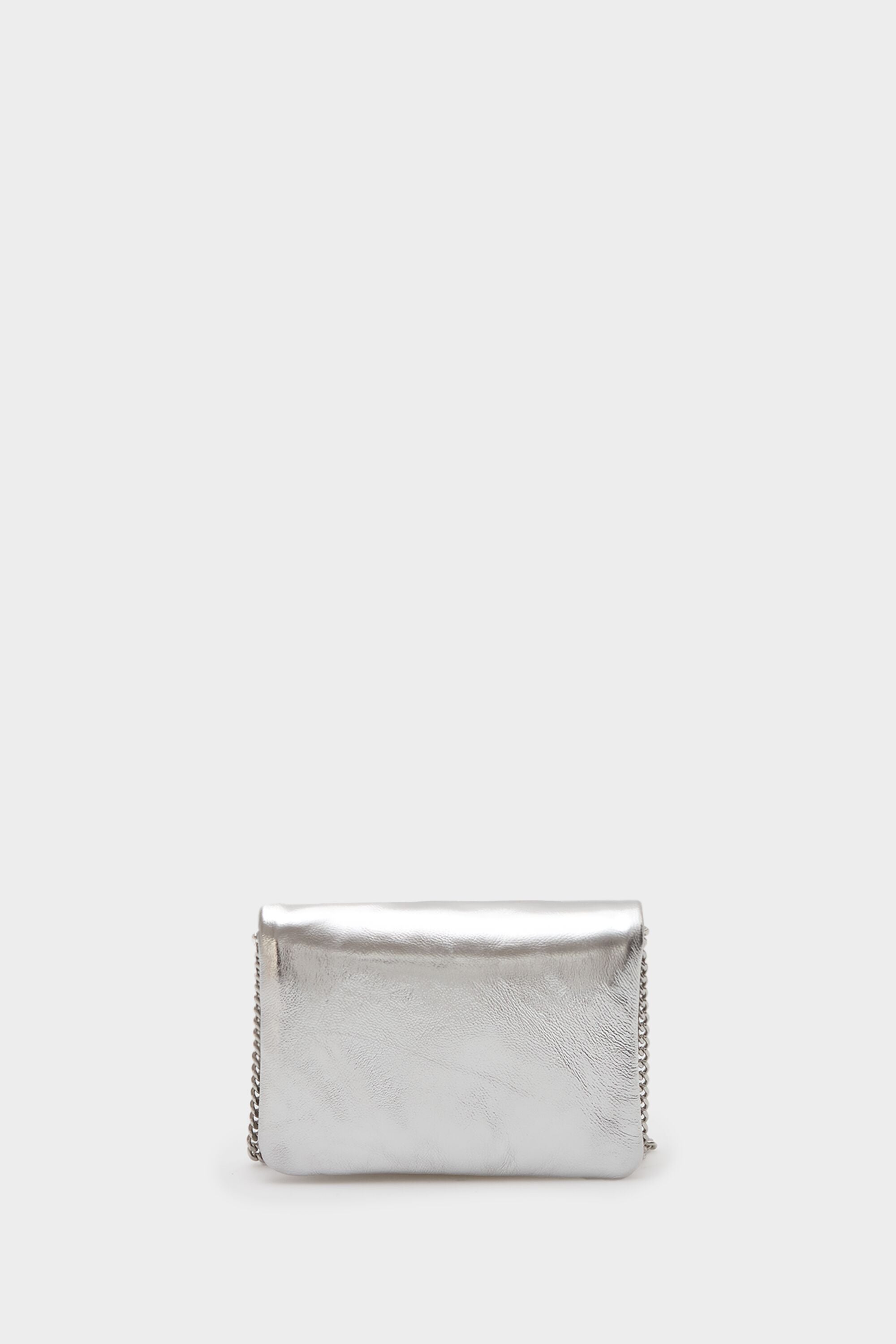 Homenaje Acolchado mini crossbody bag silver - Purificacion Garcia
