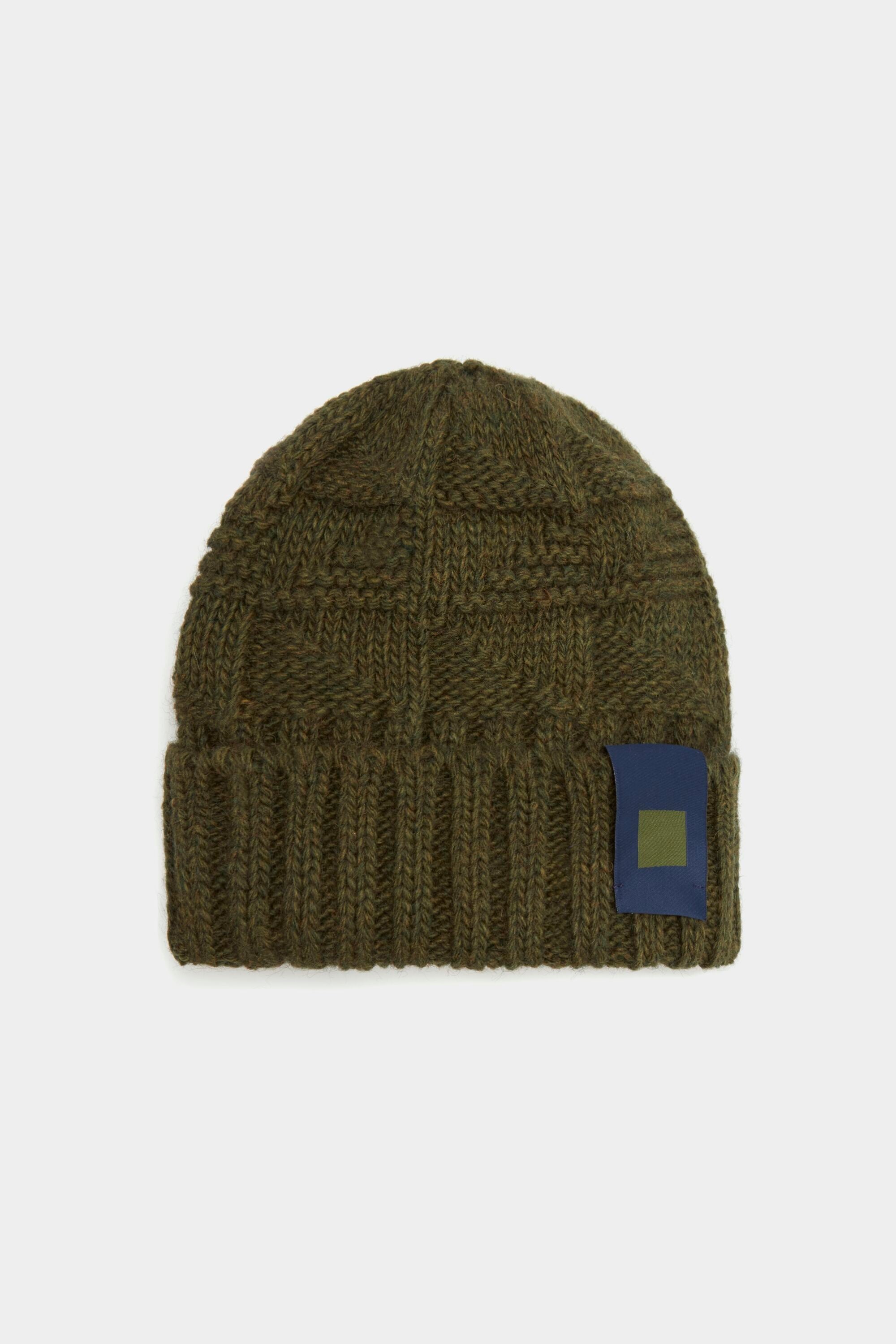 Origami wool and alpaca-blend beanie
