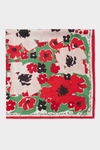 Poppies 90 silk scarf