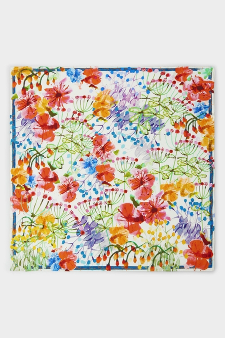 HIBISCUS 90 SILK SCARF