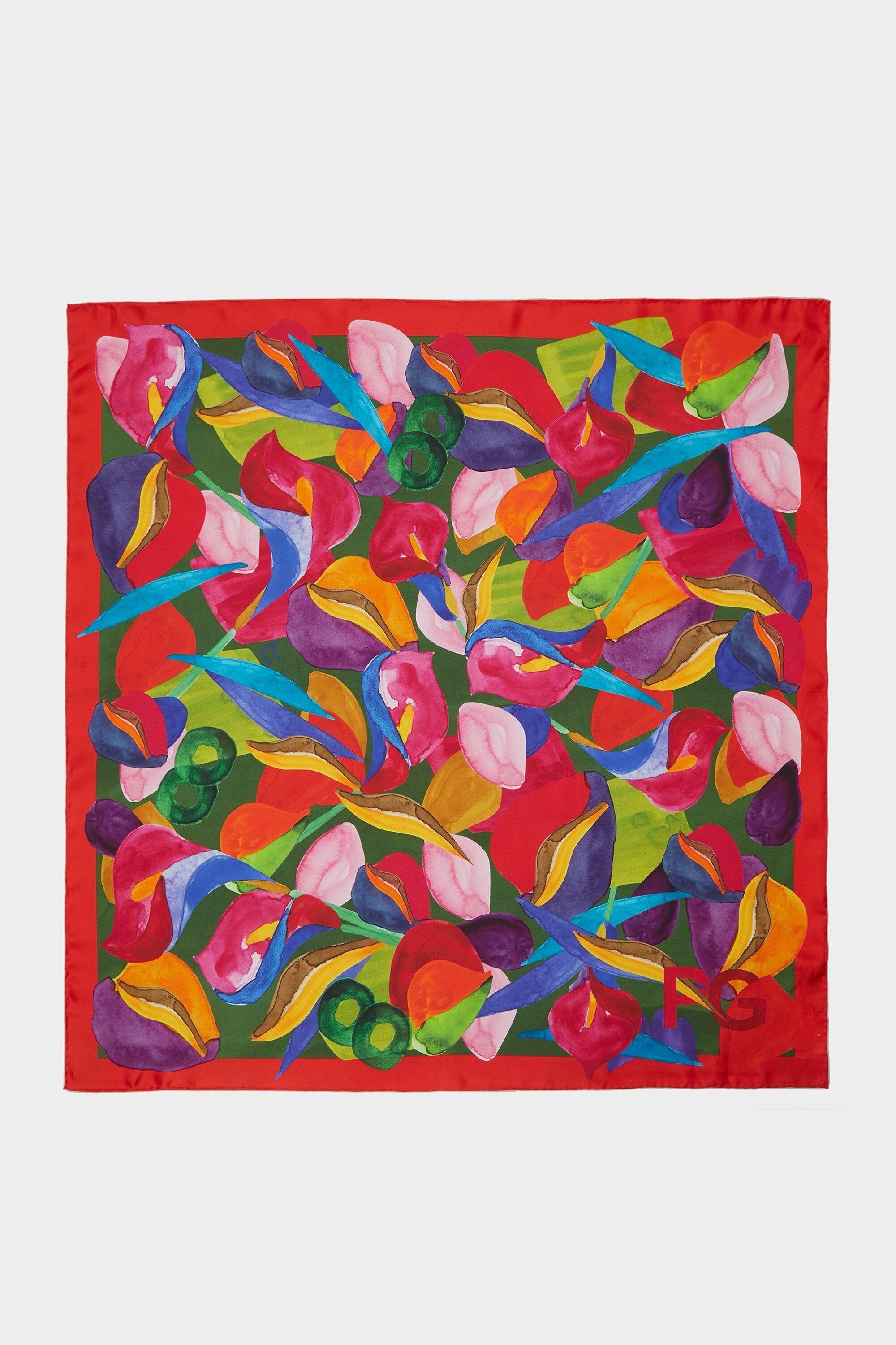 Jardín de Calas 90 silk scarf