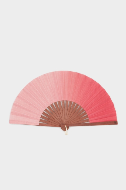 Hand fan with leather case