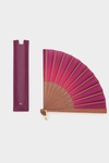 Hand fan with leather case