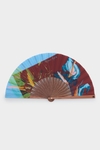 Wood hand fan