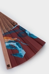 Wood hand fan