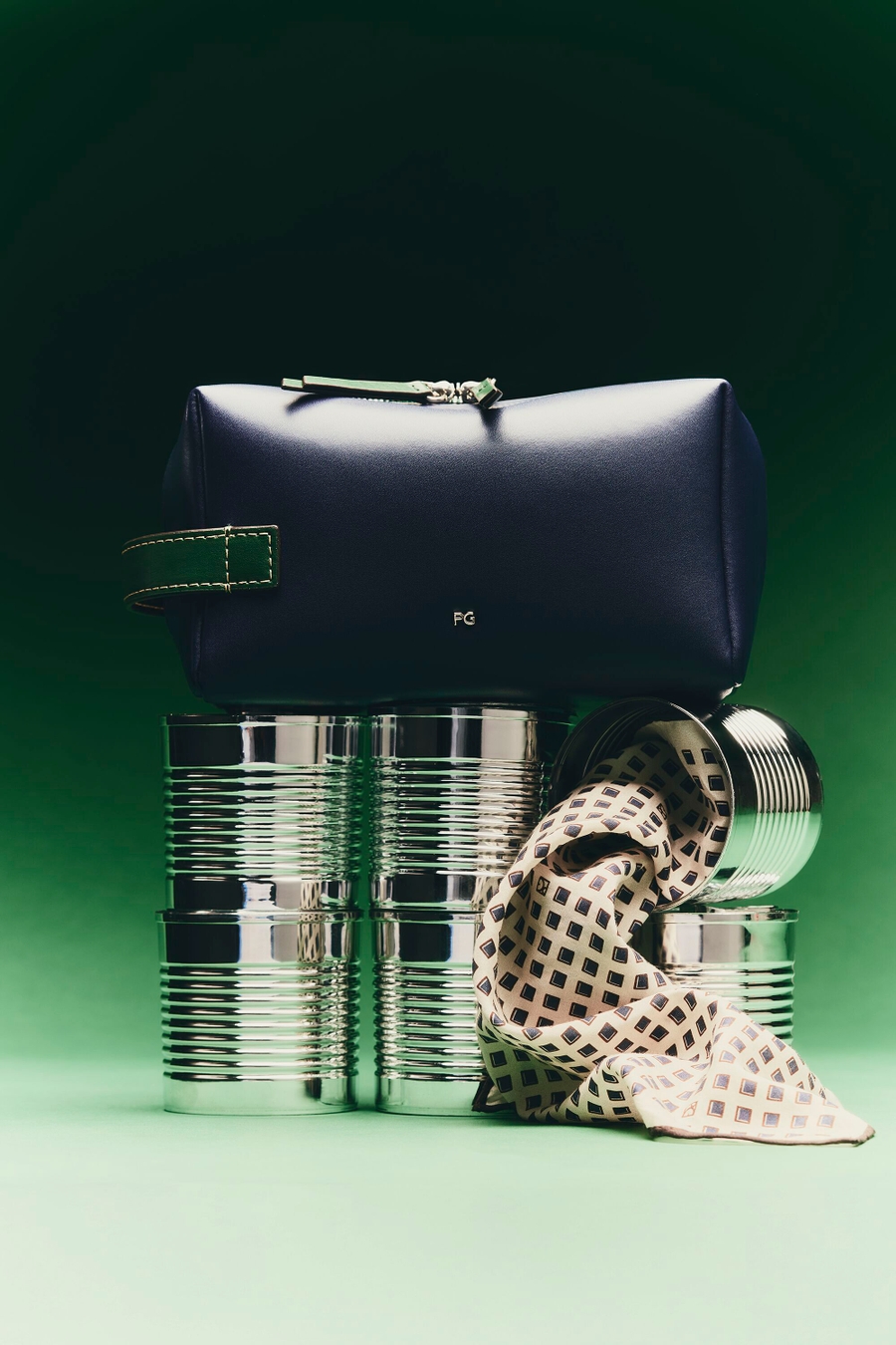 SAIL LEATHER CUBE WASH BAG