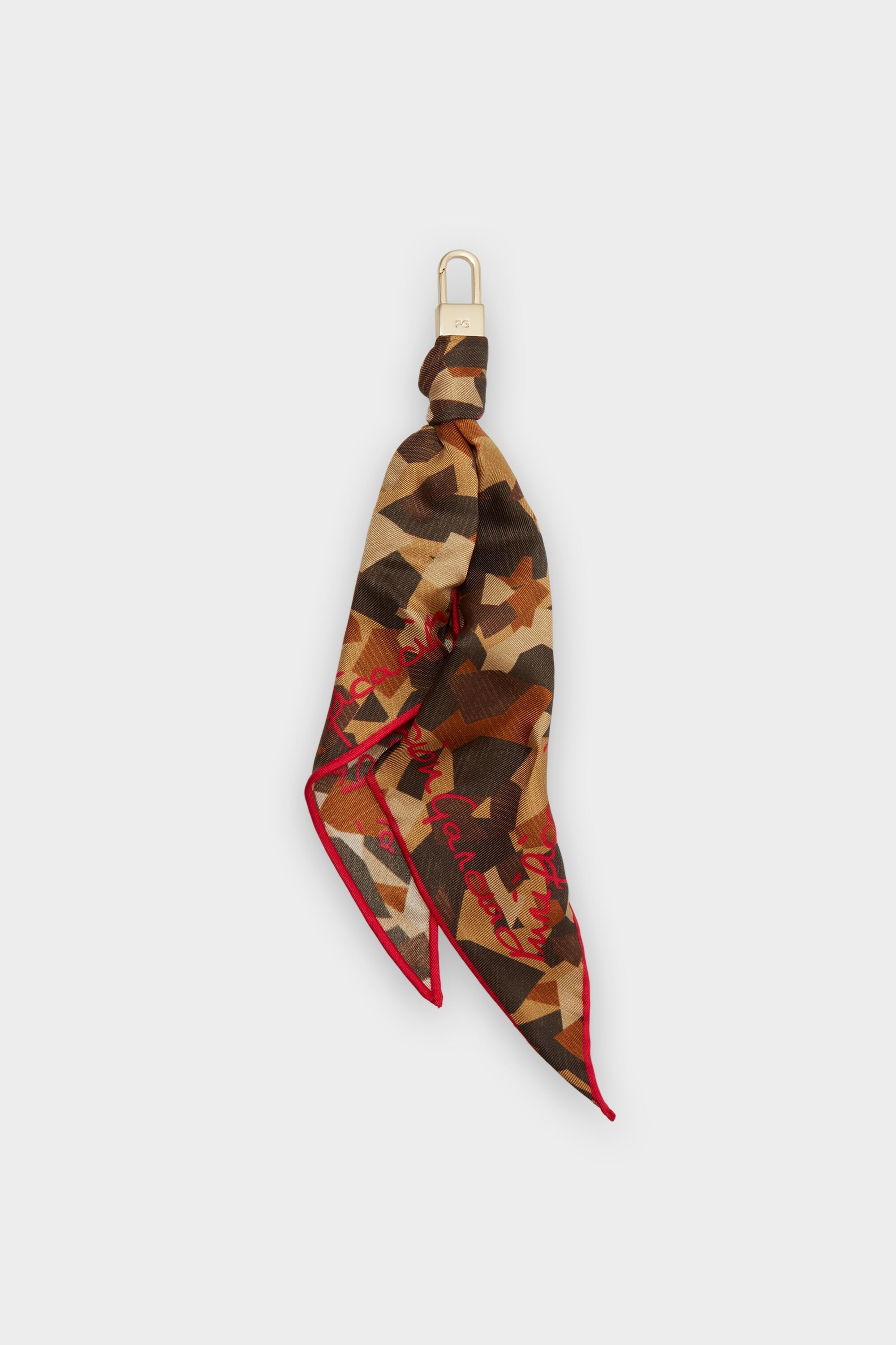 Silk scarf bag charm